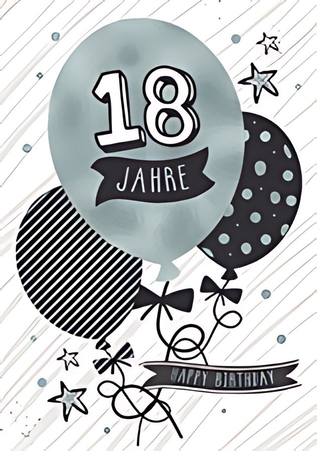 CACTUS Geburtstagskarte "Luftballon" - 20. Geburtstag