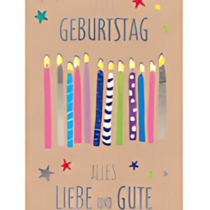 SUSY CARD Mini-Grußkarte "Kerzen"