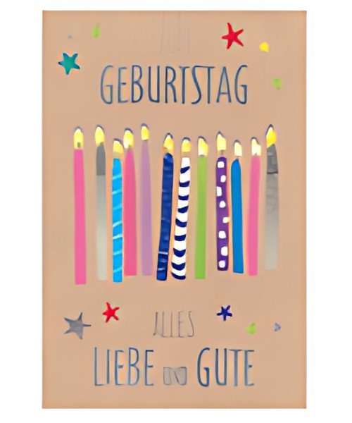 SUSY CARD Mini-Grußkarte "Kerzen"