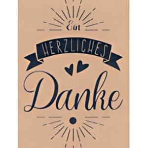 SUSY CARD Mini-Grußkarte "Ein herzliches Danke"
