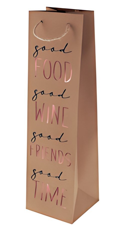 SUSY CARD Sac cadeau pour bouteille "Good Wine"