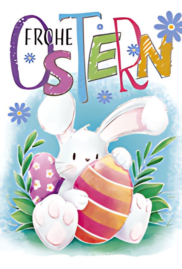 SUSY CARD Oster-Grußkarte "Hase mit Ei"