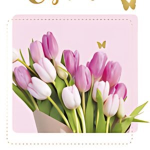 SUSY CARD Oster-Grußkarte "Tulpen rosa"
