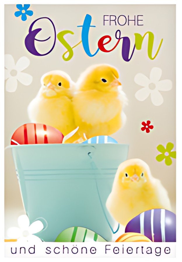 SUSY CARD Oster-Grußkarte "3 Küken"