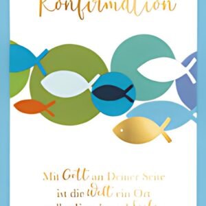 SUSY CARD Konfirmationskarte "Kreise-Fische"