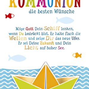 SUSY CARD Kommunionskarte "Schiffchen"