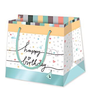 SUSY CARD Sac cadeau "Happy Eco B-day Typo", petit