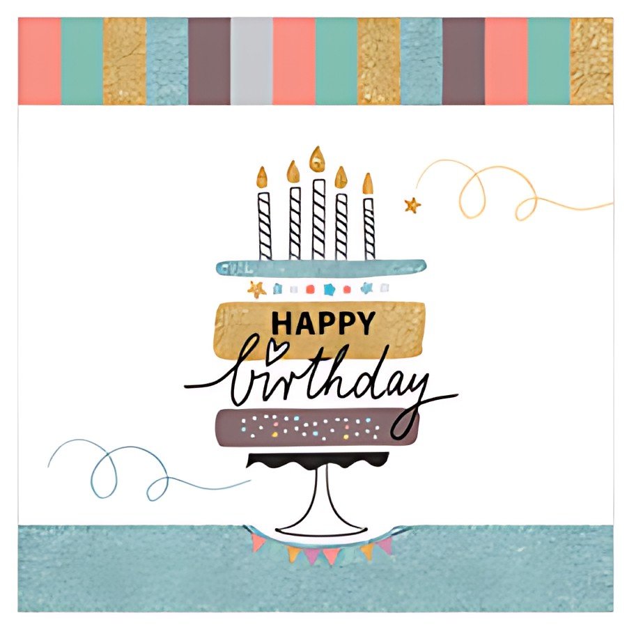 SUSY CARD Carte d'anniversaire "Happy Eco B-day Cake"