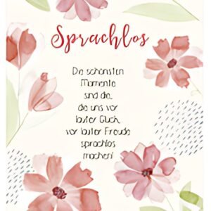 SUSY CARD Carte d'anniversaire Paroles "Speechless"