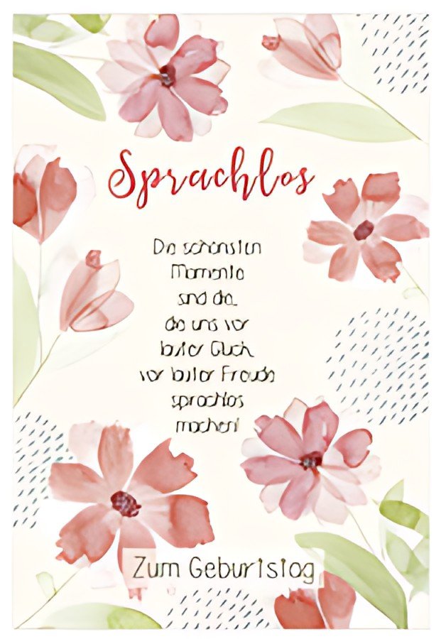 SUSY CARD Carte d'anniversaire Paroles "Speechless"