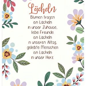 SUSY CARD Carte d'anniversaire avec paroles « Smile »