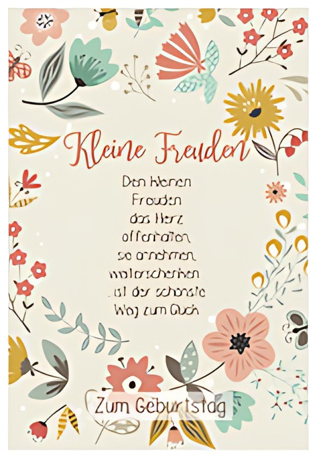 SUSY CARD Carte d'anniversaire avec paroles « Little Joys »