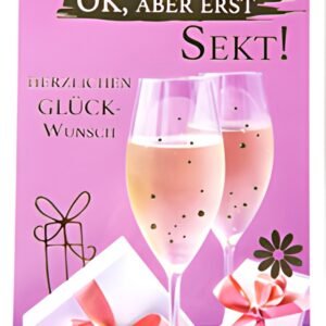 SUSY CARD Carte d'anniversaire instantanée « Vin mousseux »