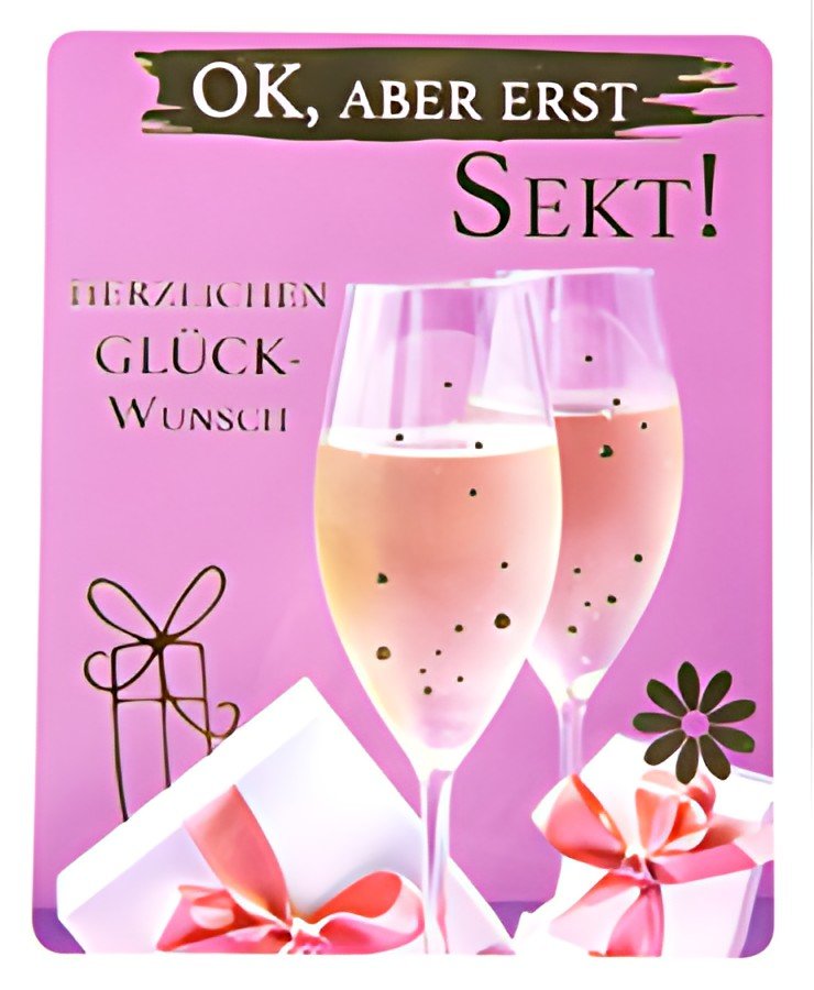SUSY CARD Carte d'anniversaire instantanée « Vin mousseux »
