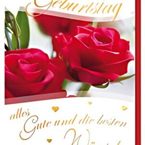 SUSY CARD Geburtstagskarte "rote Rose"