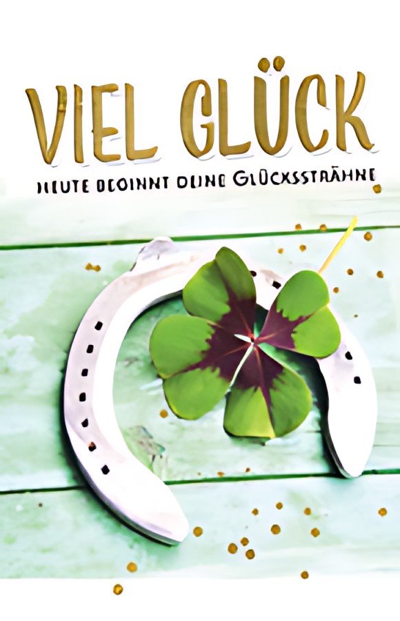 SUSY CARD Geburtstagskarte "Kleeblatt"