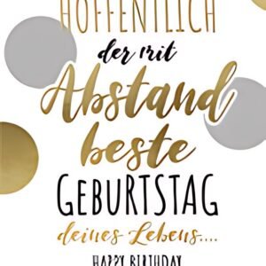 SUSY CARD Carte d'anniversaire Glitzer "Happy"