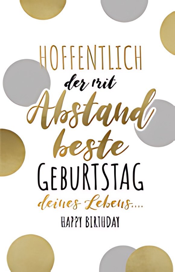 SUSY CARD Carte d'anniversaire Glitzer "Happy"