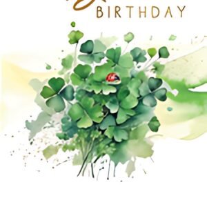 Carte d'anniversaire SUSY CARD "Petite Feuille de Trèfle"