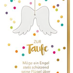 SUSY CARD Taufkarte "Engelsflügel"