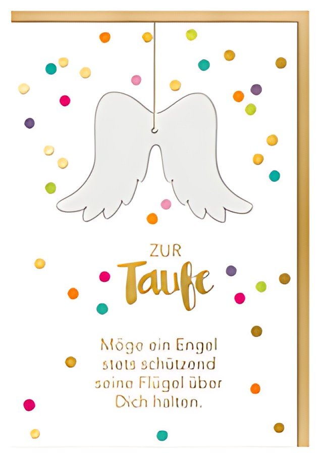 SUSY CARD Taufkarte "Engelsflügel"