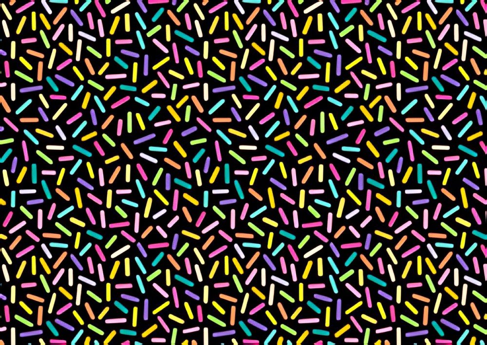 SUSY CARD Papier cadeau "Sprinkles black", sur rouleau