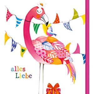 SUSY CARD Geburtstagskarte "Flamingo"