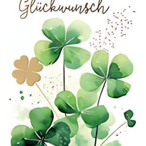 SUSY CARD Geburtstagskarte "Glücksklee"