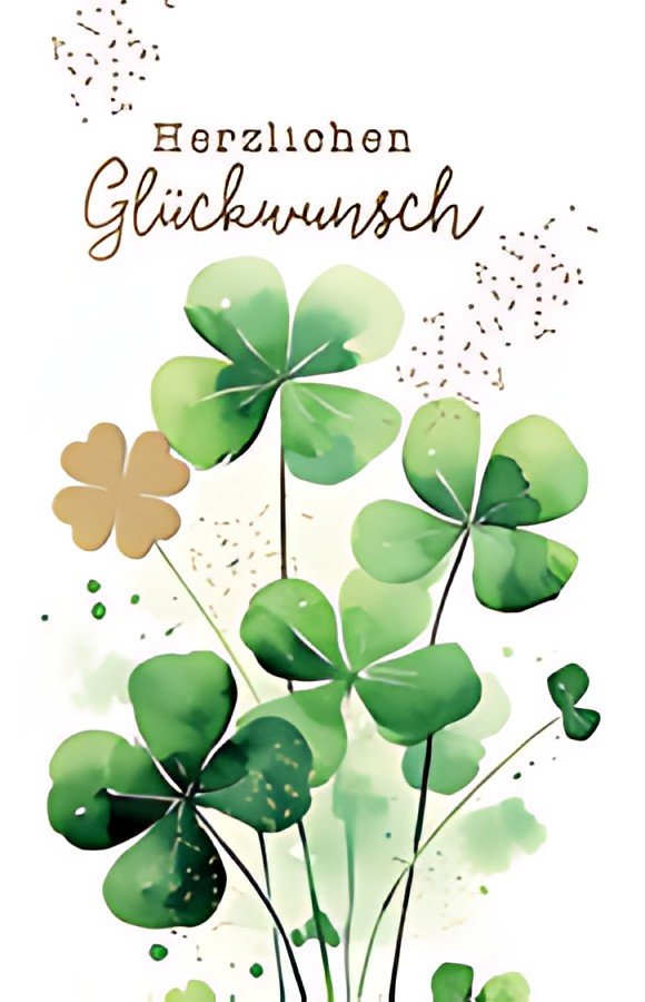 SUSY CARD Geburtstagskarte "Glücksklee"
