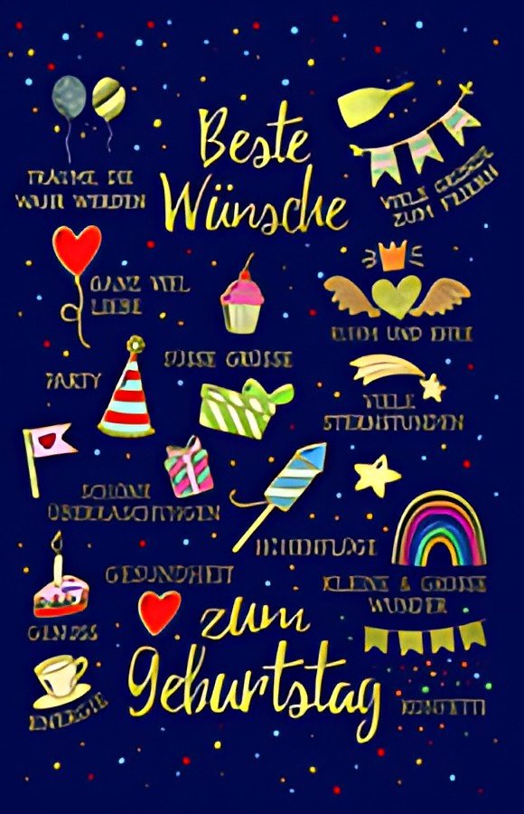 SUSY CARD Geburtstagskarte "Wishes"