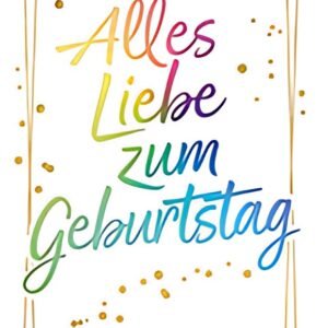 SUSY CARD Geburtstagskarte "Rainbow Colors"
