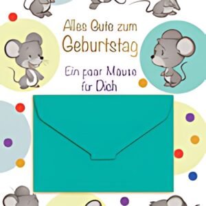 Carte d'anniversaire avec billet SUSY CARD "Souris"