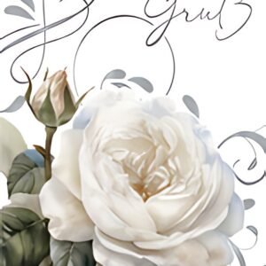 SUSY CARD Carte de deuil « Rose de deuil »