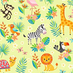 SUSY CARD Papier cadeau "Cute animals vert", sur rouleau