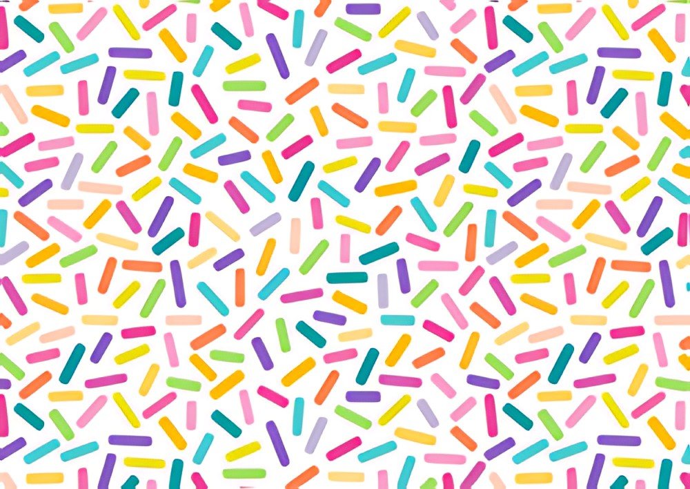 SUSY CARD Papier cadeau "Sprinkles white", sur rouleau