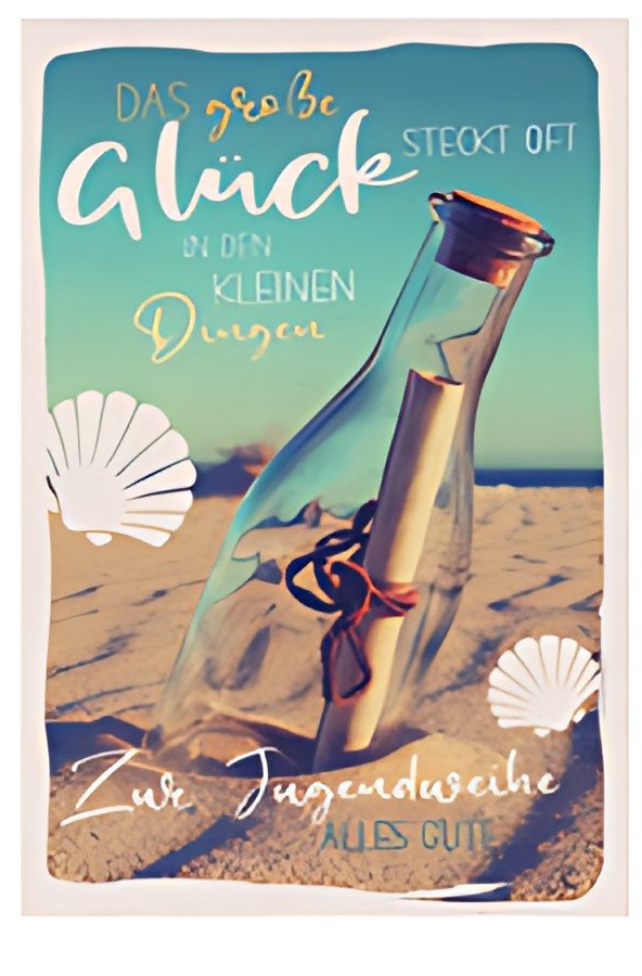 SUSY CARD Jugendweihekarte "Flaschenpost"