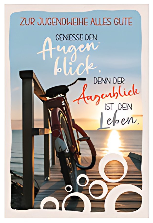 SUSY CARD Jugendweihekarte "Fahrrad-Steg"
