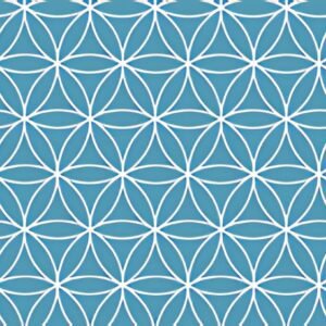 SUSY CARD Papier cadeau "Fleurs de vie bleues", sur rouleau