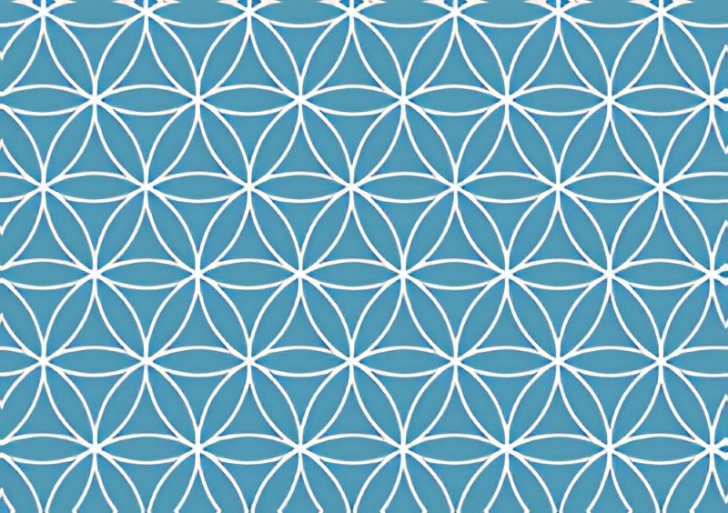 SUSY CARD Papier cadeau "Fleurs de vie bleues", sur rouleau