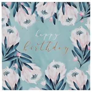 SUSY CARD Carte d'anniversaire "Swan lake flowers"