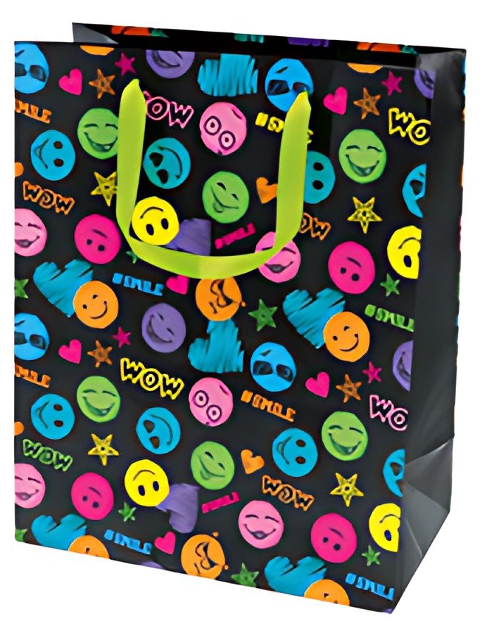 SUSY CARD Sac cadeau "Smile black"