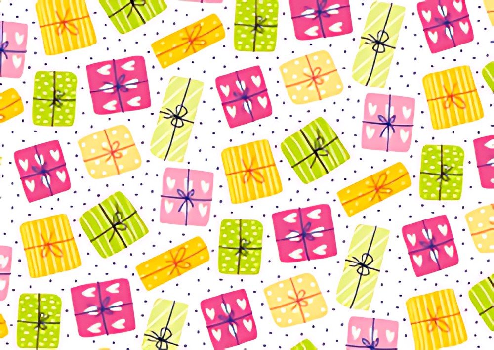 SUSY CARD Papier cadeau "Cadeaux multicolores", sur rouleau