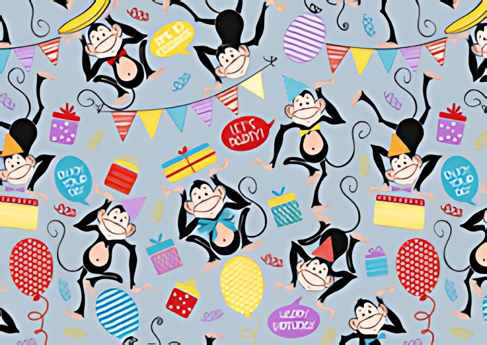 SUSY CARD Papier cadeau "Singe", sur rouleau