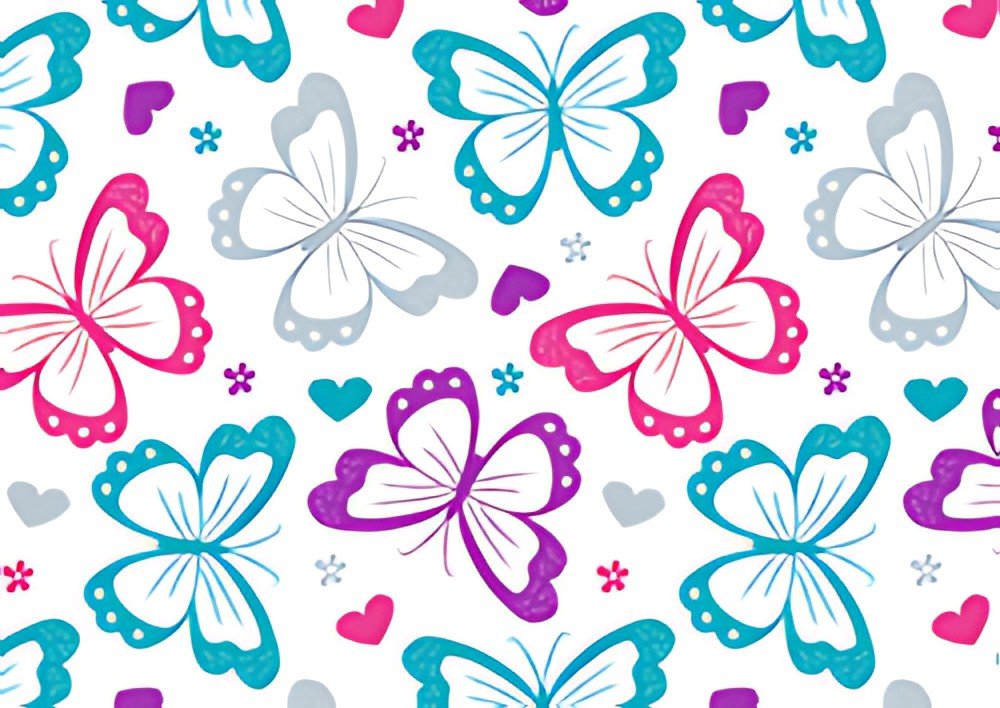 SUSY CARD Papier cadeau "Farfalle", sur rouleau
