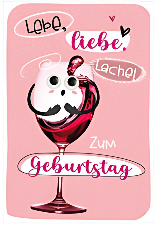 SUSY CARD Carte d'anniversaire Wiggle "Vin"