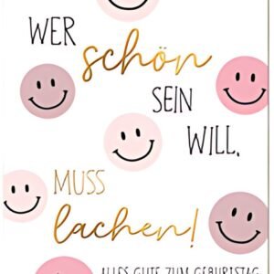 SUSY CARD Carte d'anniversaire Bee yourself "Laughing Faces"