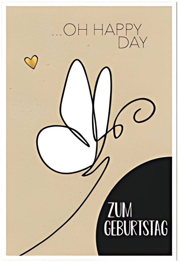 SUSY CARD Carte d'anniversaire Abeille toi-même "Papillon"