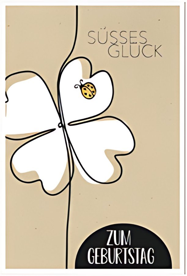 SUSY CARD Carte d'anniversaire Abeille vous-même "Cloverleaf"