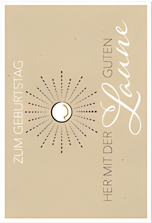 SUSY CARD Carte d'anniversaire Abeille toi-même "Soleil"