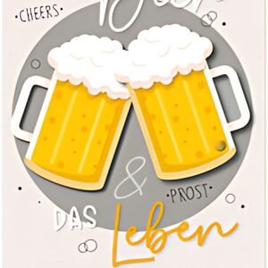 SUSY CARD Geburtstagskarte Round "Biergläser"
